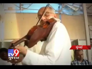 Tv9 Gujarat - 69 year old plays violin to collect money for wife's cancer treatment
