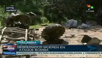 Tailandia: ataque con bomba contra vehículo militar, hay 8 muertos