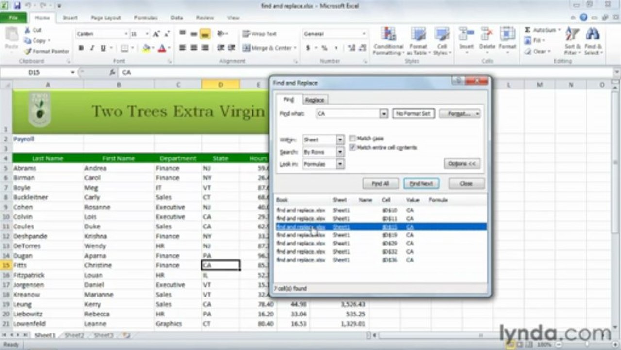 0701 Finding and replacing data