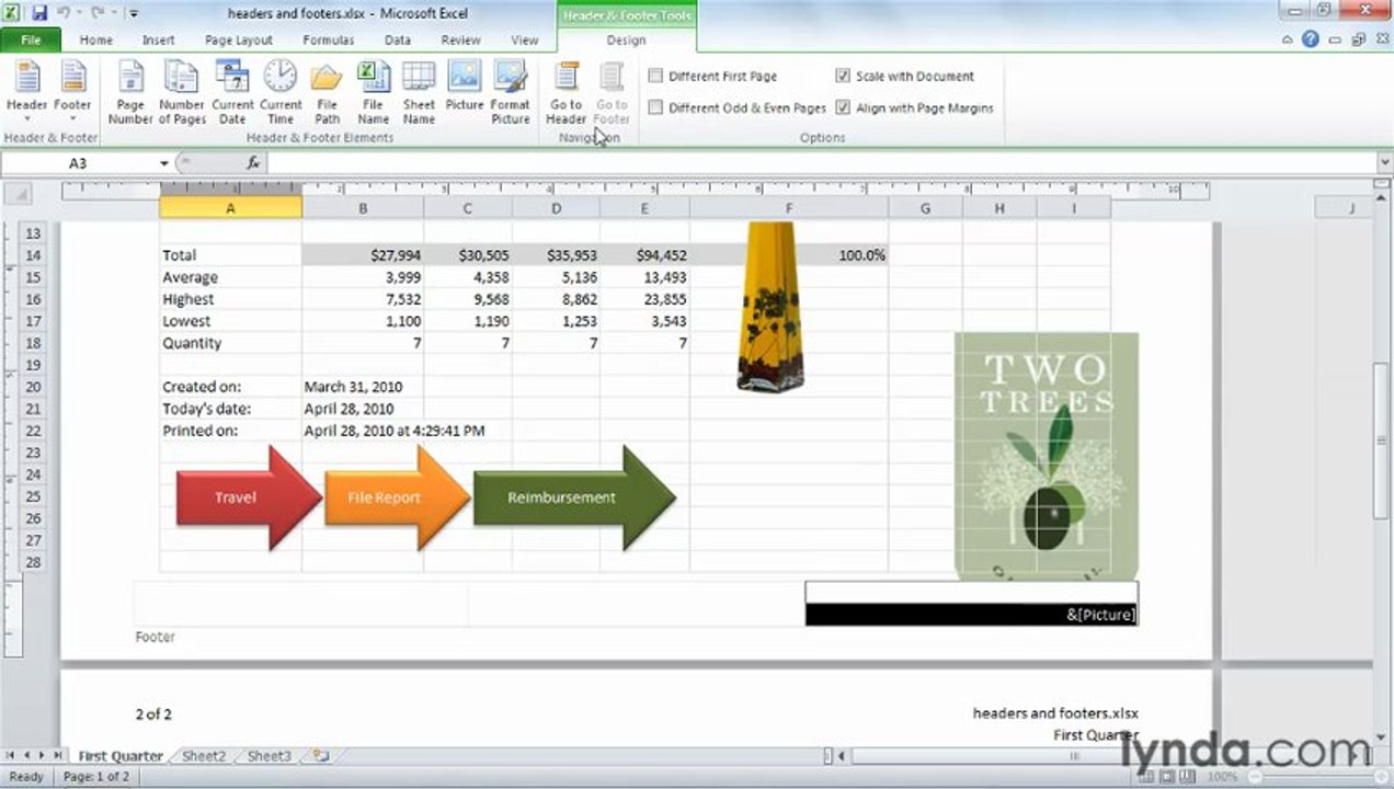0602 Inserting headers and footers