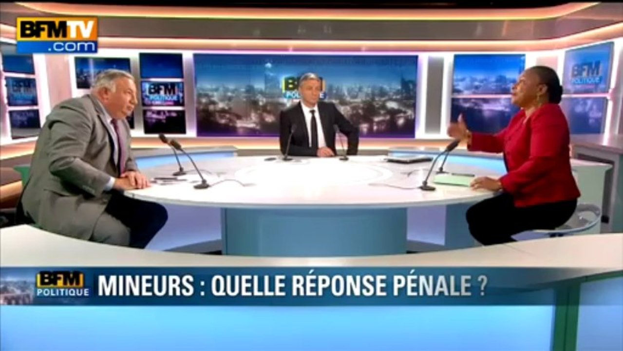 BFM Politique Christiane Taubira face à Gérard Larcher - 30/06