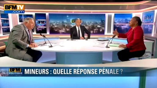 BFM Politique Christiane Taubira face à Gérard Larcher - 30/06
