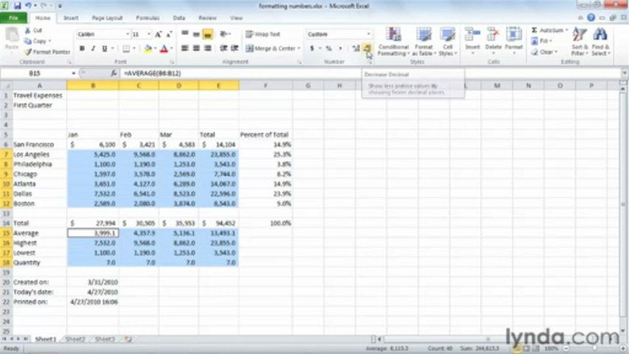 0401 Formatting numbers and dates