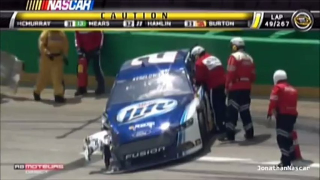 Huge Crash Keselowski Biffle 2013 Kentucky NASCAR Sprint Cup