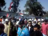 تجمعات شباب الاخوان فى ميدان رابعة العدوية حاملين الشوم