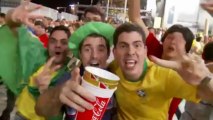 Brazil fans celebrate amidst protests