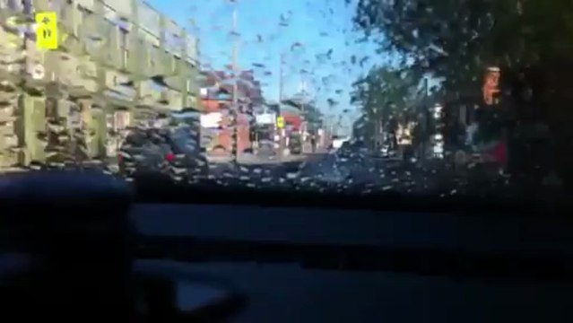 Burst water main creates surprise car wash