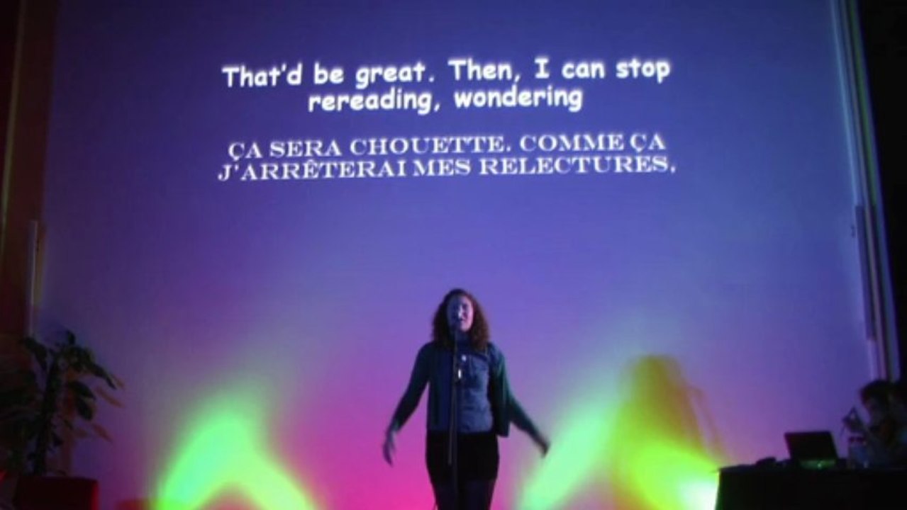 1ère Demi-Finale Coupe du Monde, CarlyBrown - Ecosse: TheCrisisOfModernLiving(OrGrownUpPoetryNeedsToLeaveMeAlone)