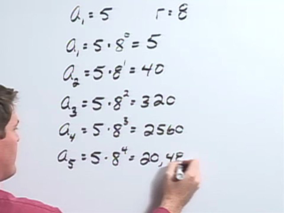 Finding First 5 Terms of the Geometric Sequence