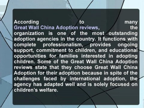 Great Wall China Adoption, a non-profit adoption agency based out of Austin, Texas