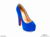 KOKETKA BOUTIQUE - новая коллекция обуви, замшевые синие туфли Cristian Louboutin