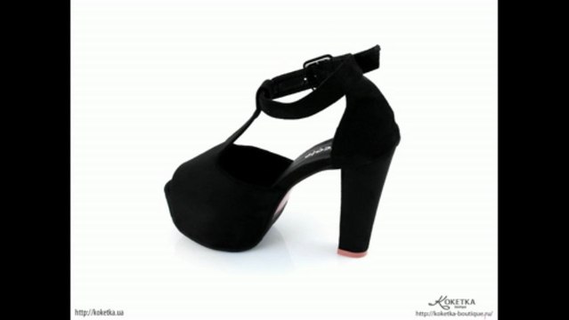 KOKETKA BOUTIQUE - новая коллекция обуви, черные замшевые босоножки Nicole