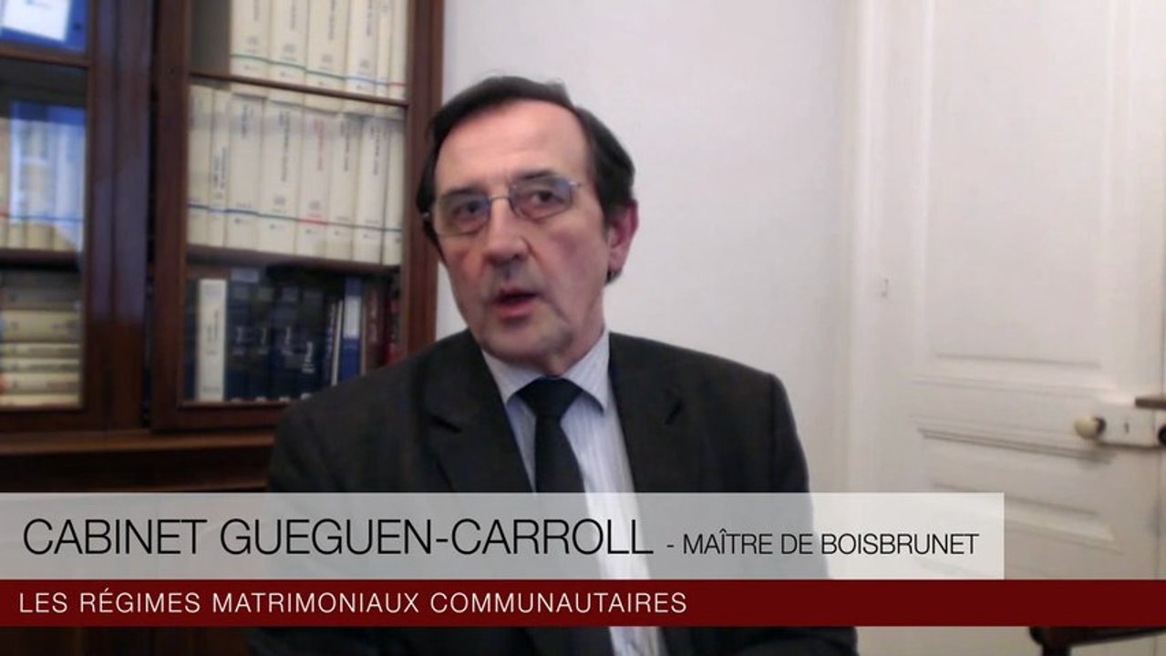Les régimes matrimoniaux communautaires