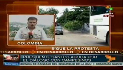 Campesinos retiran bloqueo en Ocaña como gesto de buena voluntad
