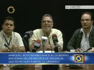 Marquez responsabiliza al Gobierno Nacional por los hechos violentos en la UNEG