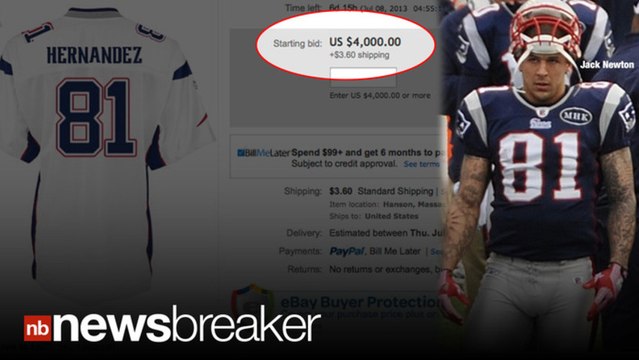 KILLER PRICE: NFL Jersey of Accused Killer Aaron Hernandez Selling for Thousands on E-Bay