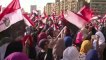 Tahrir Square celebrates Egypt army support statement
