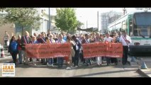 Noisy-le-Sec Manifestation contre le tramway par le centre-ville