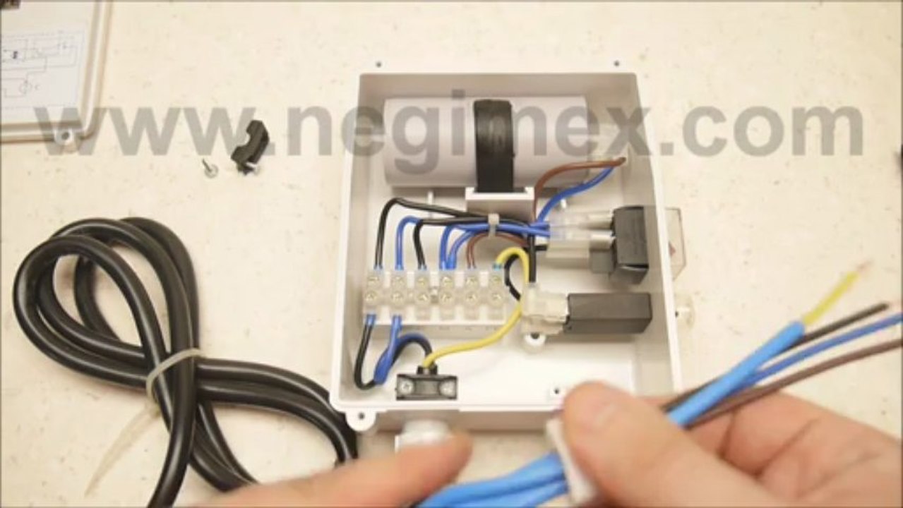 Negimex - câblage moteur d'un boitier de démarrage Tracer