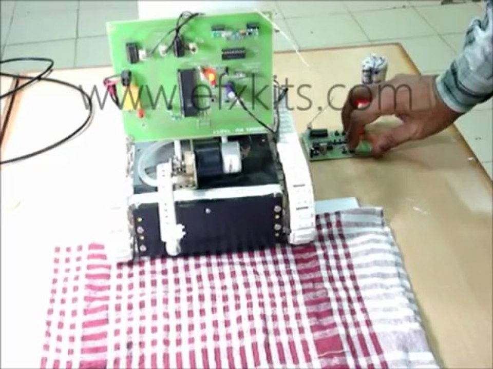 Fire Extinguishing or Fire Fighting Robotic Vehicle Using RF Technology