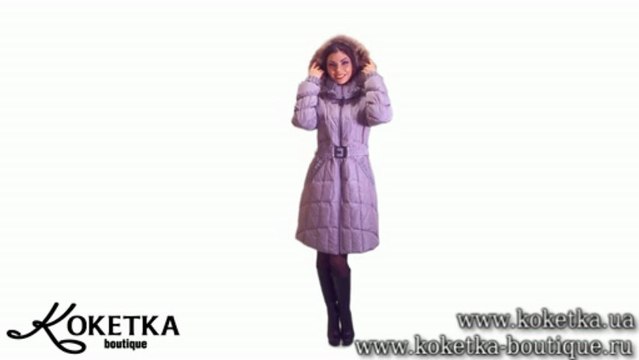 KOKETKA BOUTIQUE - Белый пуховик с трикотажными манжетами