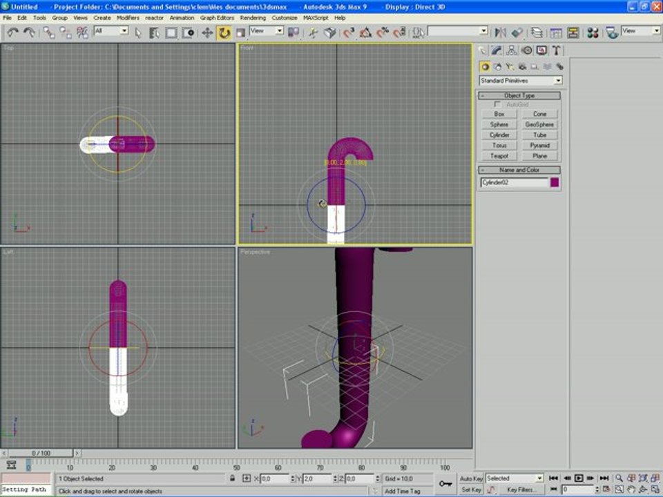 Exercice10 : Guidon avec le modificateur Bend