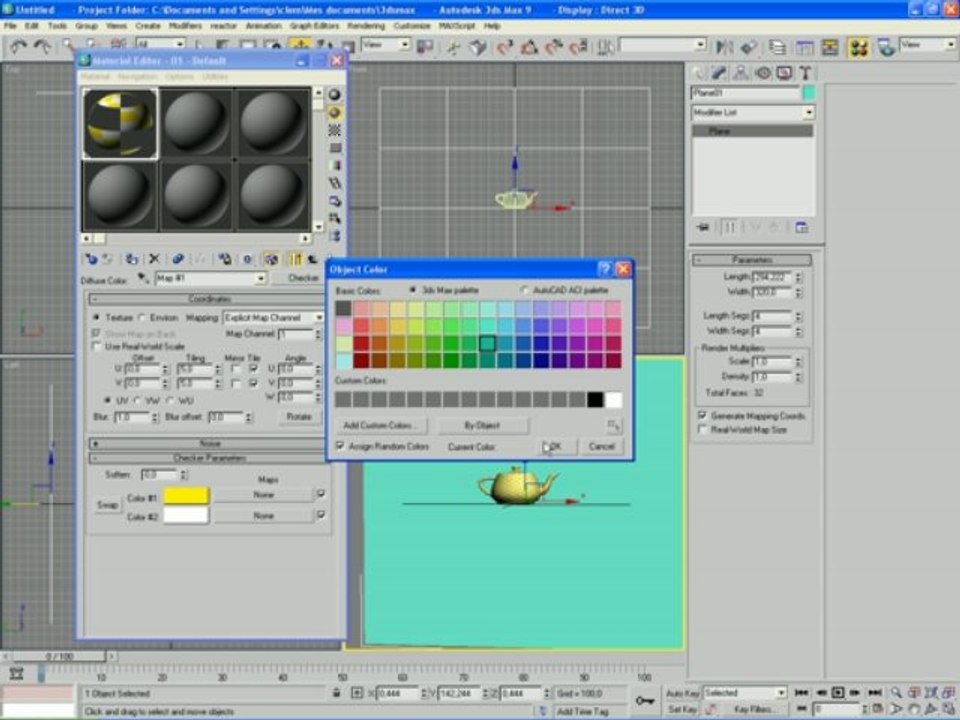 Exercice23 : Material Editor – Diffuse et Opacity
