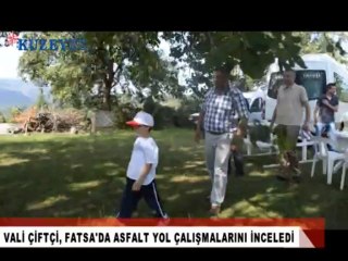 VALİ ÇİFTÇİ, FATSA''DA ASFALT YOL ÇALIŞMALARINI İNCELDİİ