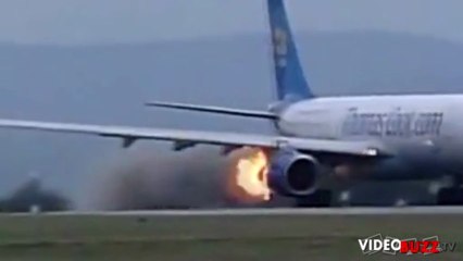 Le moteur de cet A330 explose juste avant le décollage !