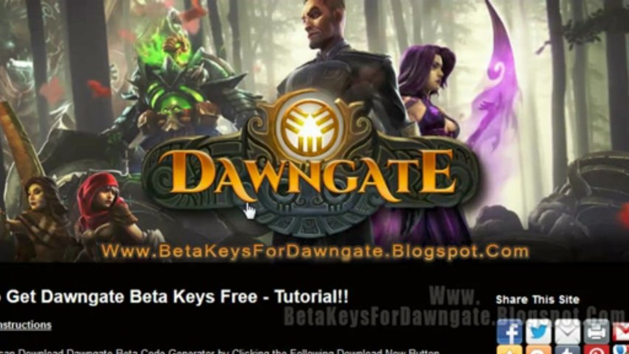 Free Dawngate Beta Keys - Tutorial