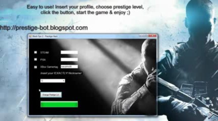 Descargar video: Call Of Duty Black Ops 2 - Prestige Hack Bot Tool Cheat - [NO BAN] Download July 2013