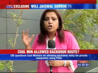 CBI note: Coal Min allowed backdoor route?