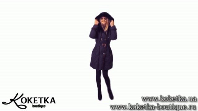 KOKETKA BOUTIQUE - Пуховик черного цвета с оконтовкой норки