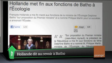 Les internautes assistent au départ de la ministre Batho : le Top Médias du 3 juillet 2013