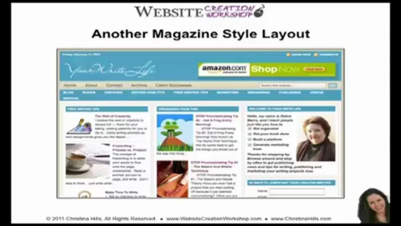 Christina Hills:  How to Lay Out a Wordpress websiite