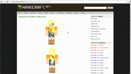 Applejack Girl Skin for Minecraft