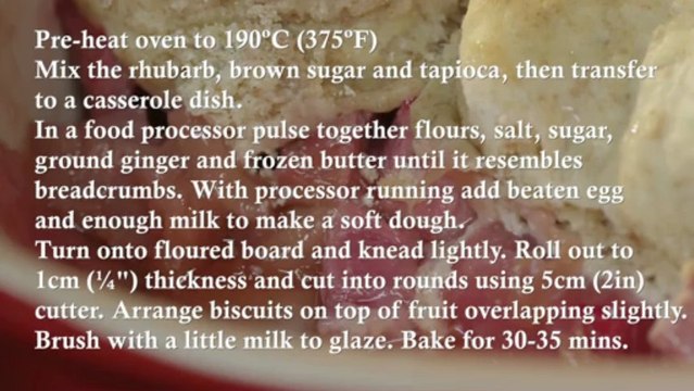 Rhubarb And Ginger Cobbler Recipe