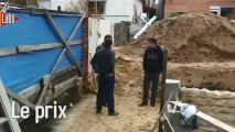 Visite de chantier d'une maison verte