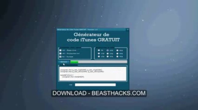 Générateur de code iTunes / Juillet 2013 Update - Générer un code cadeau GRATUIT (téléchargement gratuit)