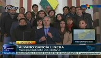 El presidente Evo Morales no es ningún delincuente: García Linera