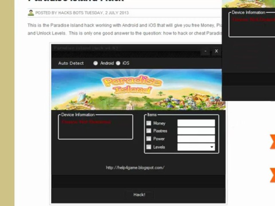 Paradise Island Hack Download 2013
