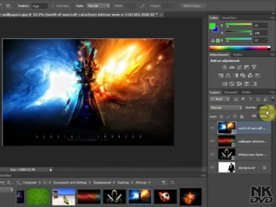 Layers Opacity - Adobe Photoshop CS6 (Urdu _ Hindi) Tutorial Part 11 (word-softwares)