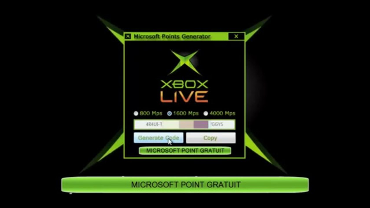 [Released July 2013] Xbox Live Microsoft Points Generator 2013