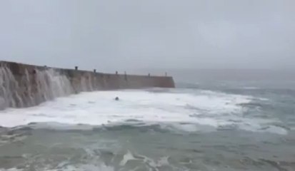 Owned by large wave lol