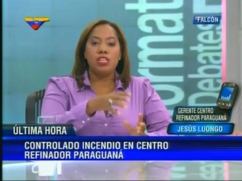 Gerente de Centro Refinador Paraguaná: terminamos labores de enfriamiento y a simple vista hay daños menores