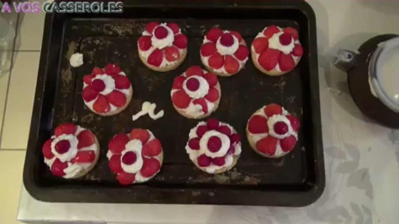 Tartelettes chantilly et aux fraises