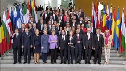 Merkel holds summit with euro zone jobless at record high