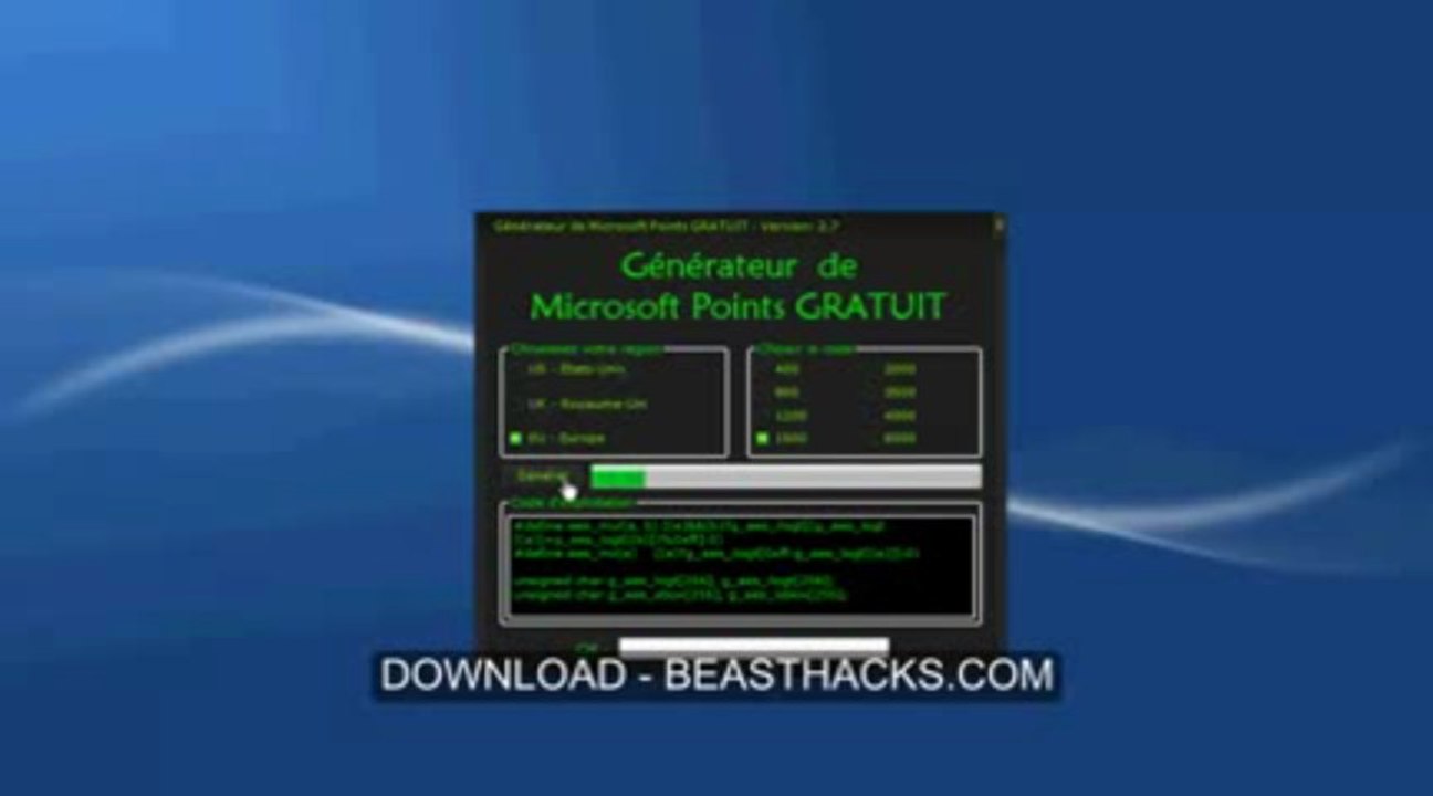 Generateur de code Microsoft Points - Generer des points Microsoft (téléchargement gratuit) Juillet - August 2013 Update