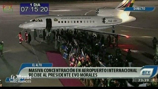 Accueil chaleureux pour Evo Morales lors de son retour en Bolivie