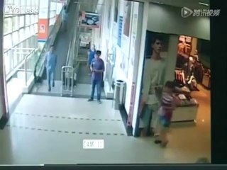 60 yo woman hit and killed by fully loaded cart running down escalator